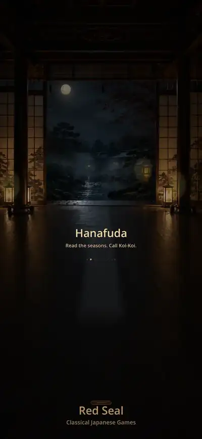 Red Seal palace menu at night.